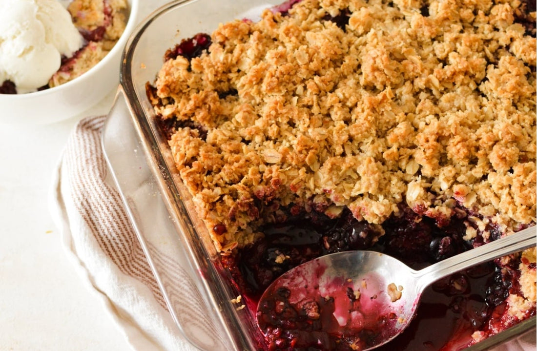 Golden Crumble Berry Bake
