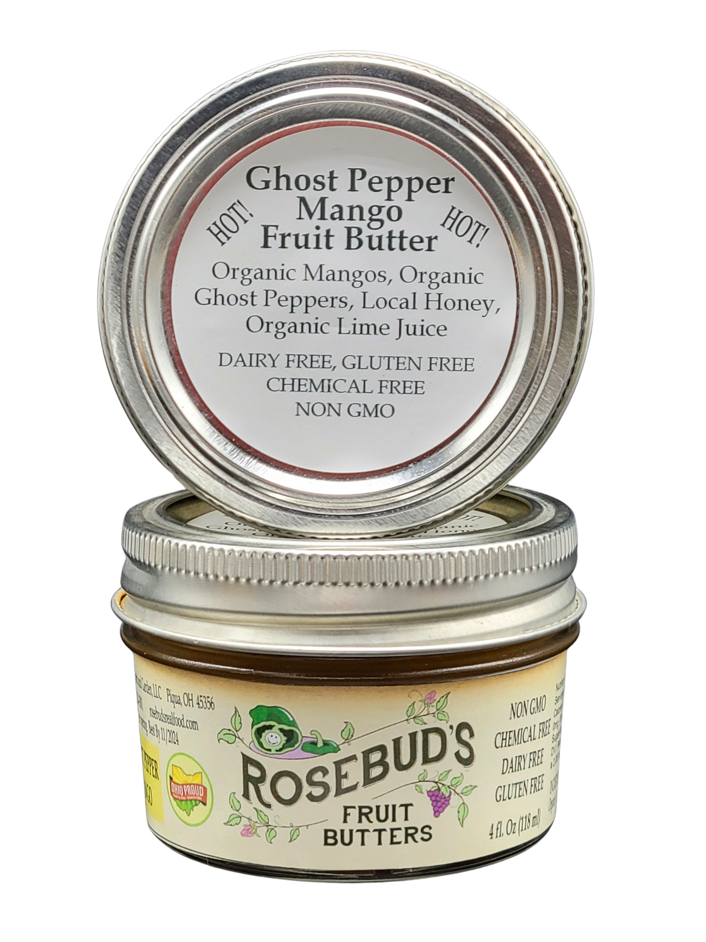 Ghost Pepper Mango Honey Sweetened Fruit Butter