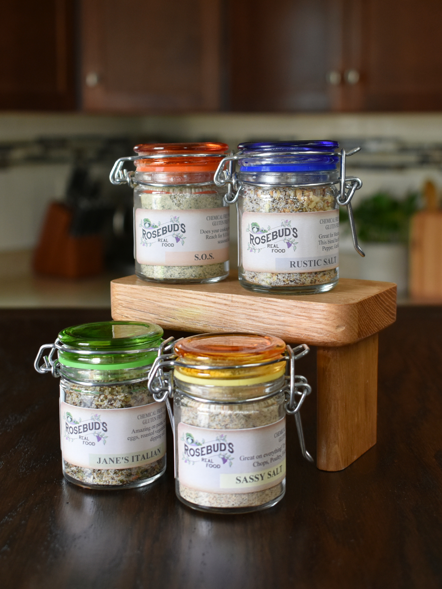 COLORFUL HINGED JAR GIFT SET OF FOUR