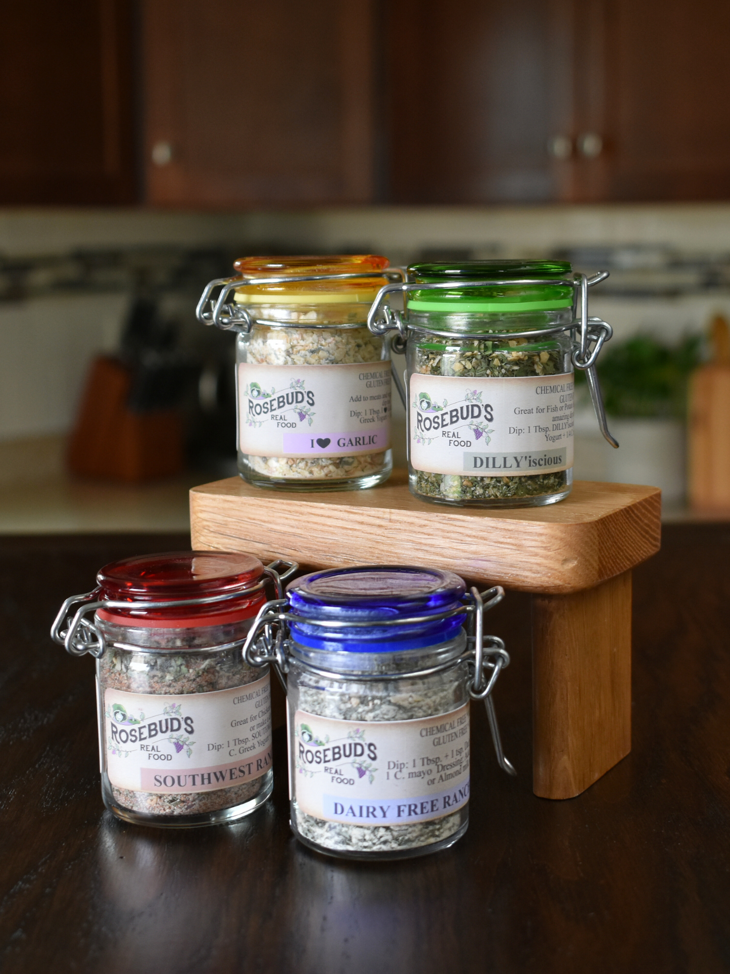 COLORFUL HINGED JAR GIFT SET OF FOUR