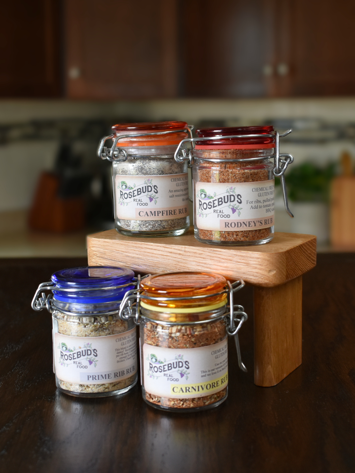 COLORFUL HINGED JAR GIFT SET OF FOUR