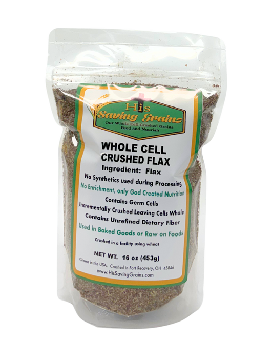 Whole Cell Crushed Flax, His Saving Grains