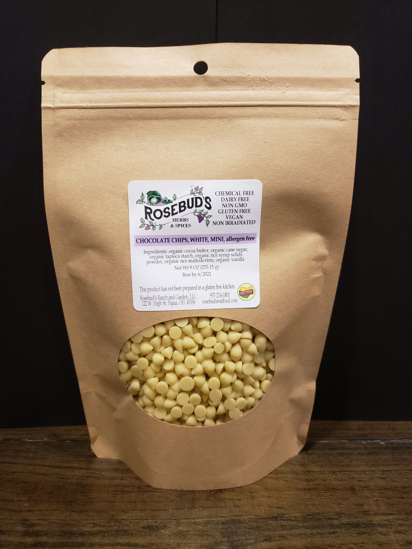 Chocolate Chips, White, Allergen Free