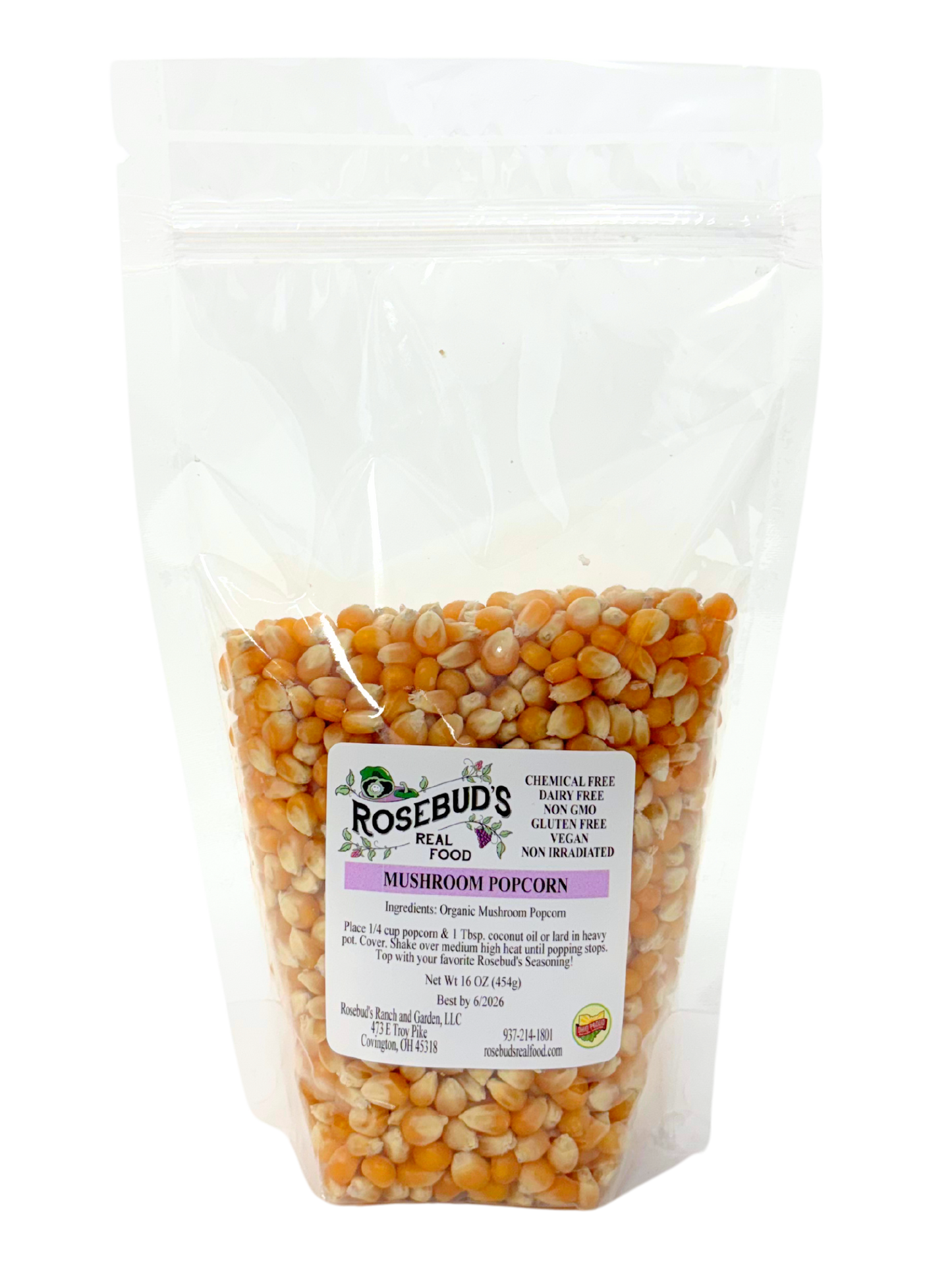 Popcorn Kernels, Organic Mushroom Popcorn