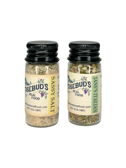 Travel-Sized Seasoning Set, Jane's Italian and Sassy Salt