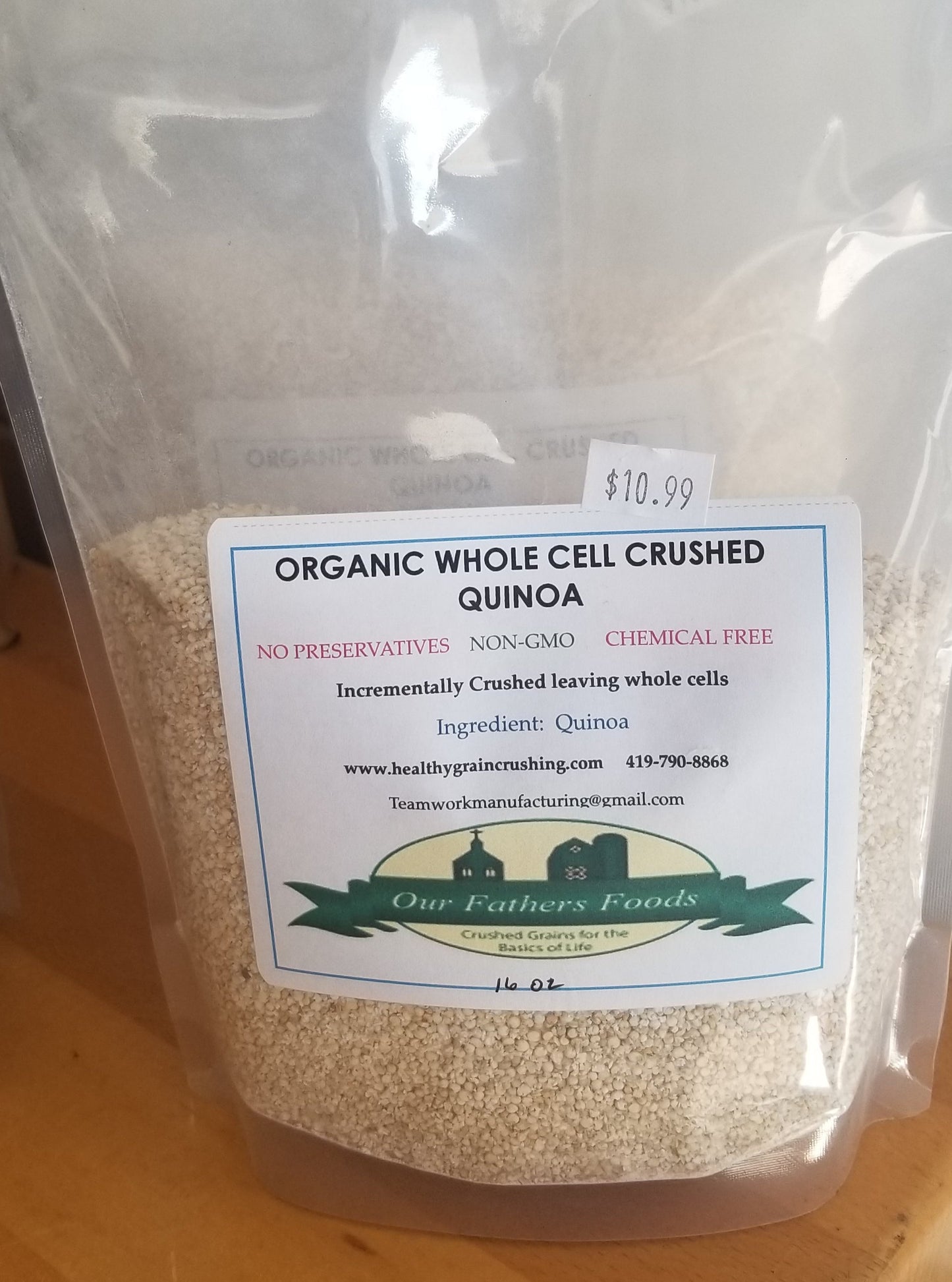 Whole Cell Crushed Quinoa, His Saving Grains