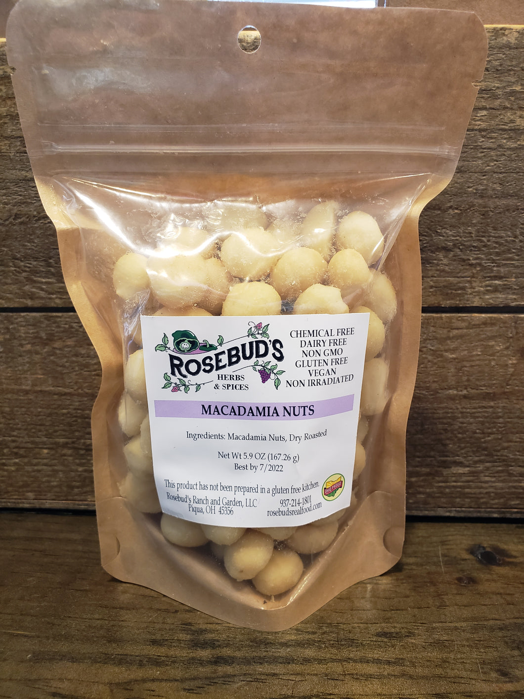 Macadamia Nuts, Dry Roasted, Sea Salted