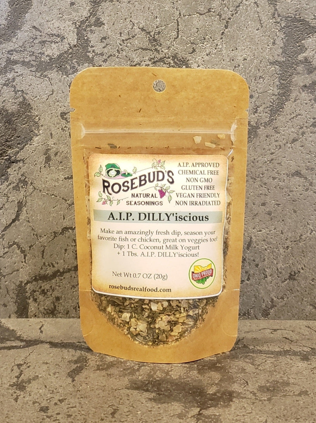 DILLY'ISCIOUS - AUTO IMMUNE PROTOCOL (No Peppers or Seeds) - Make an amazingly fresh dip, season your favorite fish, great on veggies too!