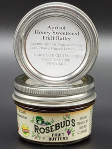 Apricot Fruit Butter - Our spread is made with all Organic ingredients and sweetened only with local raw honey.