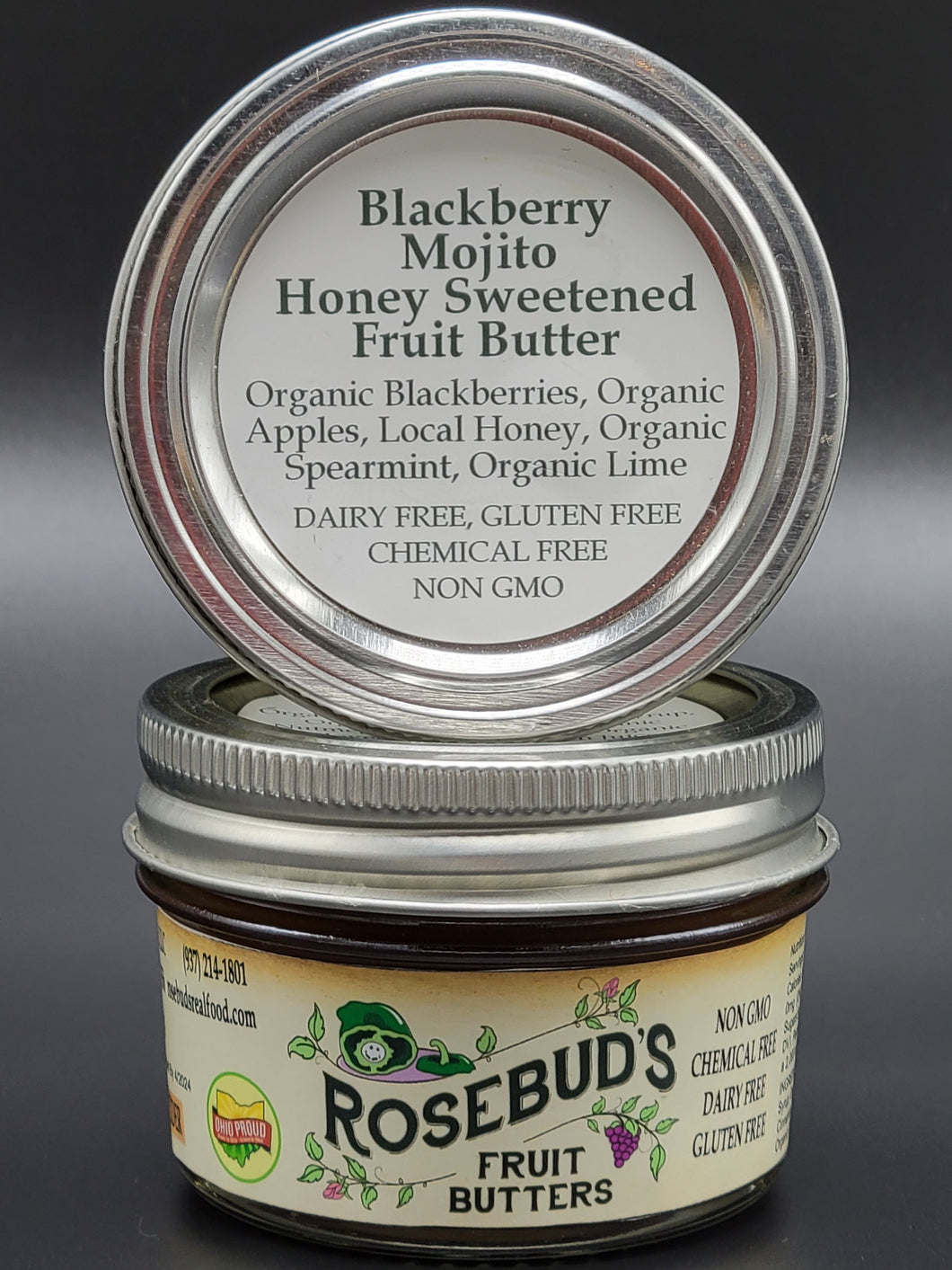 Blackberry Mojito Honey Sweetened Fruit Butter - This spread is amazing on toast, a bagel, or add to a Vodka Tonic. The possibilities are endless!