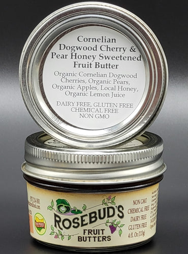 Cornelian Dogwood Cherry & Pear Honey Sweetened Fruit Butter