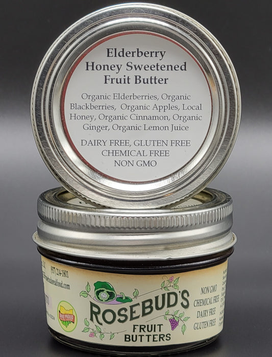Elderberry Fruit Butter - Our fruit spread is Honey Sweetened