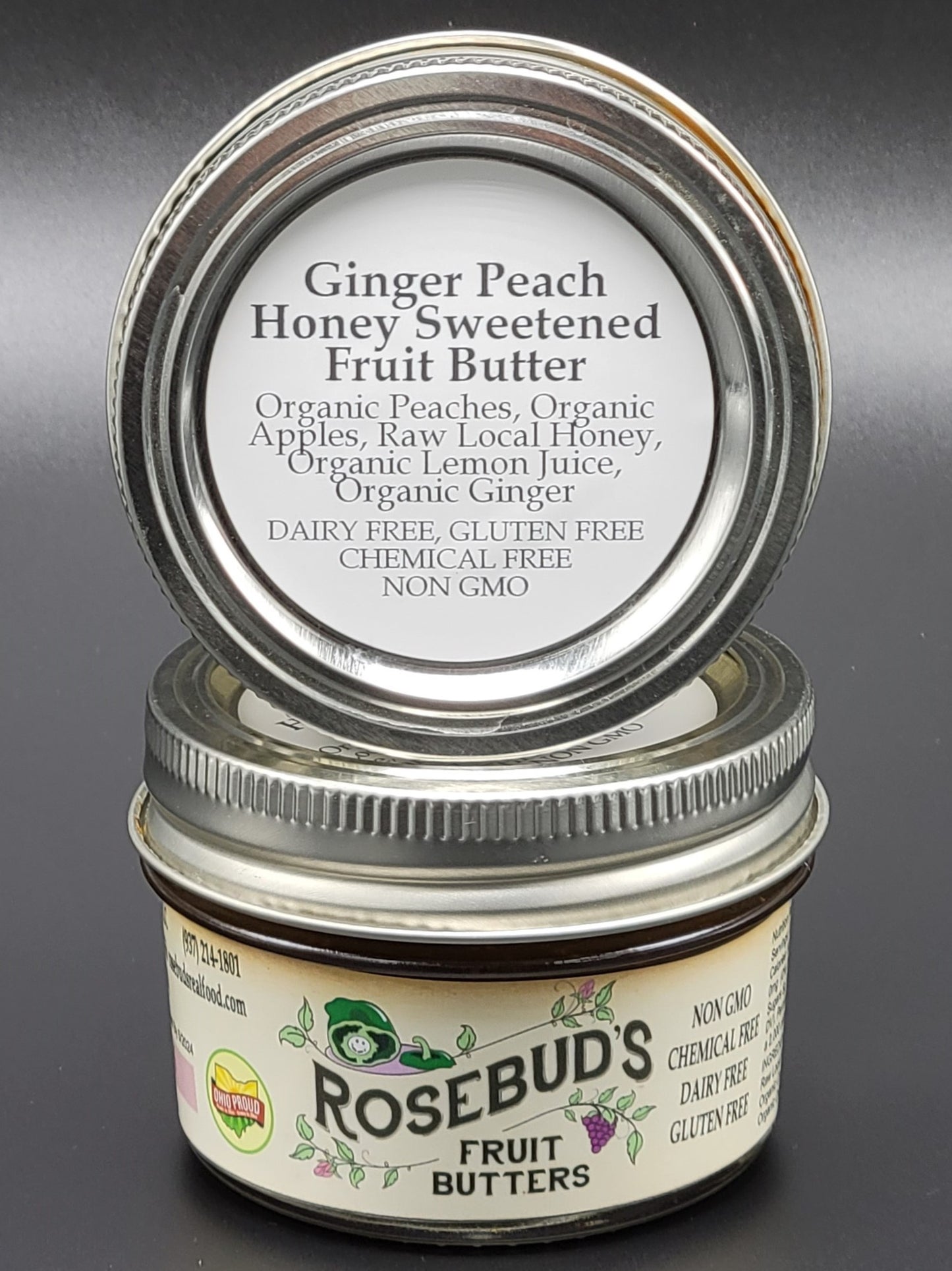 Ginger Peach Honey-Sweetened Fruit Butter