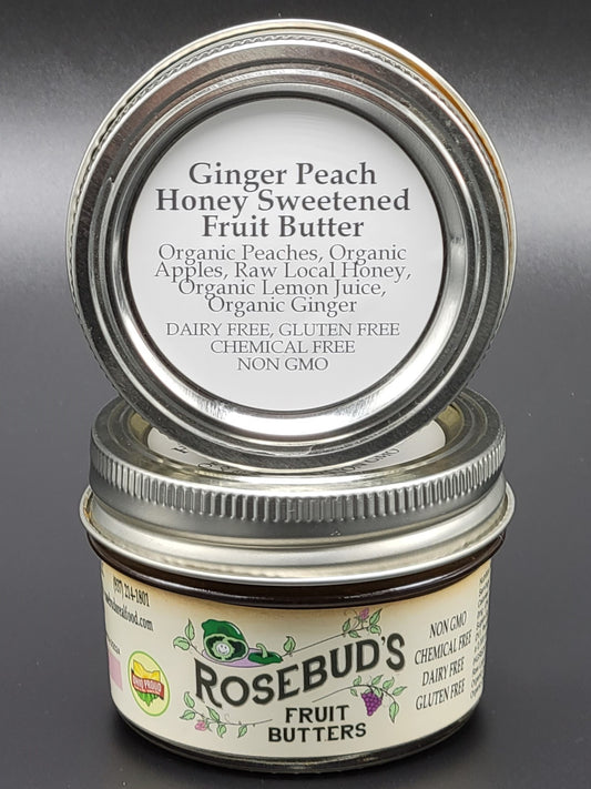 Ginger Peach Honey-Sweetened Fruit Butter